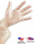 Pack of 500 | Clear Plastic Disposable Gloves | Powder Free Multipurpose Plastic Gloves, Food Service Gloves