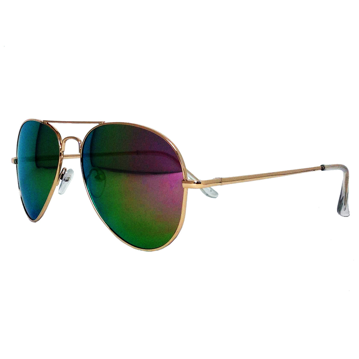Multicolored Aviators Reflective Mirror Sunglasses 12 PACK 7130D