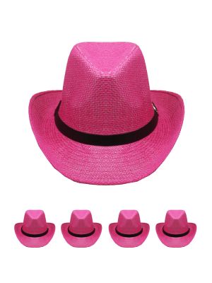 Pink Cowboy Hats Bulk |  Adult 12PACK 1480P