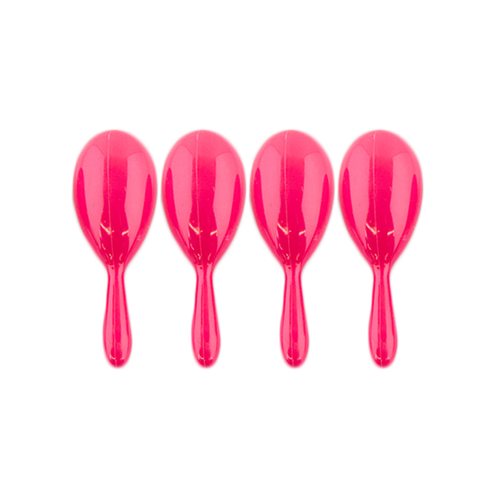 4" Plastic Neon Pink Maraca 1765