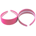 80's Neon Pink Satin Headband 6668
