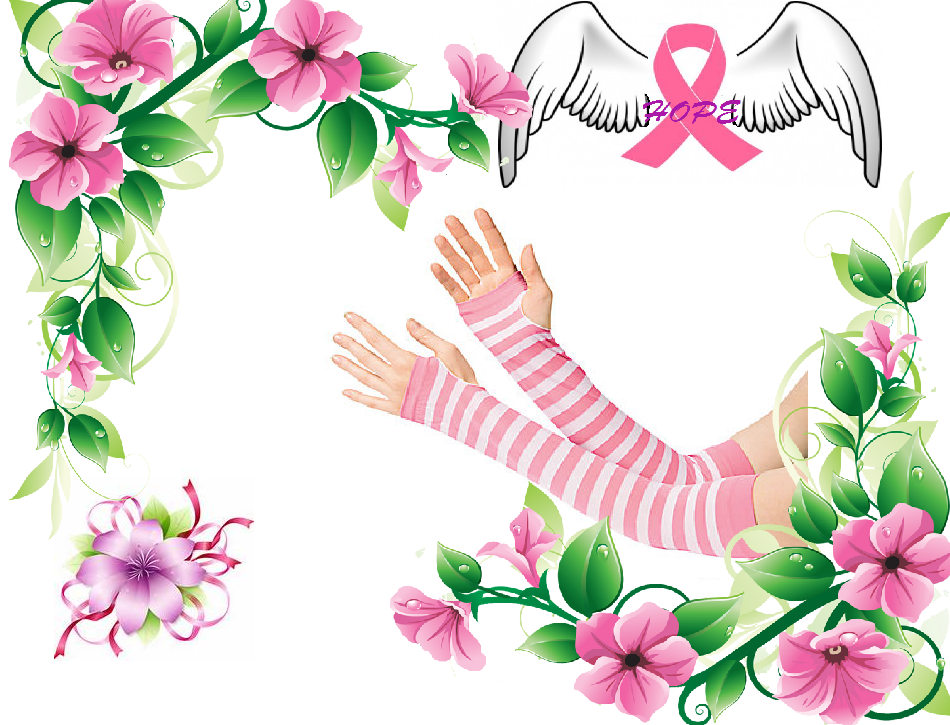 Pink and White Striped Arm Warmer 12540