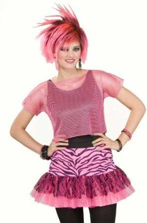 80's Hot Pink Fishnet Shirt 8580P