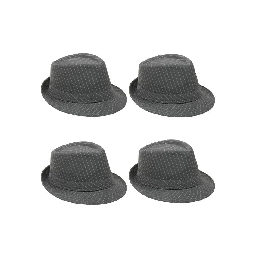 Pinstripe Gangster Fedora Hats  Adult 1317