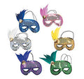 Mardi Gras Masks Sequin Feather | DELUXE 12 PACK 9227SF