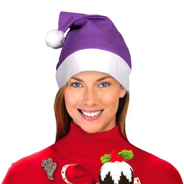 Blue Santa Hats Bulk Classic Felt 12 PACK 22.5" Standard Adult SIze1512B