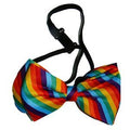 12 PACK Rainbow Satin Men's Costume Clown Bow Tie 6842D