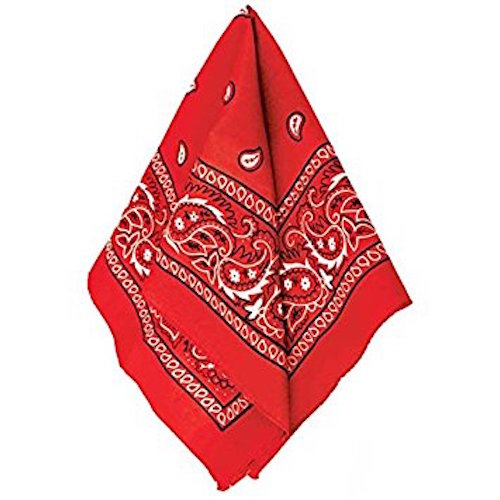 Bulk Red Bandannas | Wholesale Red Bandannas | 22" Square Standard 100% Cotton 12 PACK 1919D
