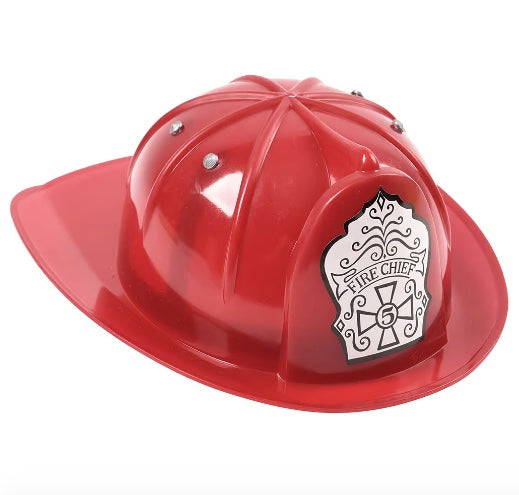 Fireman Hat Bulk | Kids Hard Plastic Helmet Deluxe 22.5" Standard 6 PACK 954