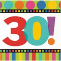 Birthday Napkins 30th Birthday 16 PC Standard 3807