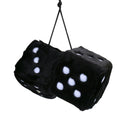 12 PACK Black Fuzzy Dice 1643