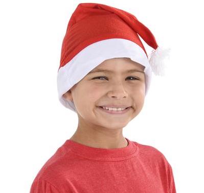 Child Santa Claus Polyester Hat 12 PACK 1577P