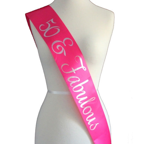 50th Birthday Sashes | Sashes for 50th Birthday Party | 13203