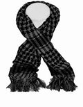 12 PACK Grey & Black Arab Shemagh Houndstooth Scarf WS2071D