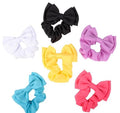 Scrunchies with Bow Mixed Colors 24 PACK 6660