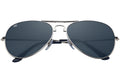 Retro Glasses Silver Frame/Black Lens Police Glasses 1110