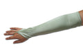 12 PACK Silver Satin Gauntlet Fingerless Gloves 18"  5083
