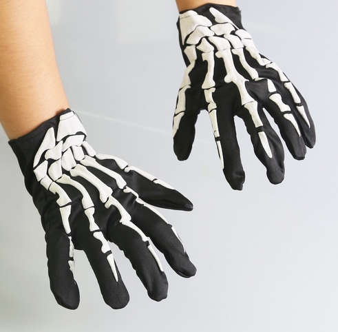Skeleton Gloves | Skeleton Hand Gloves | Adults & Kids Size