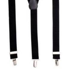Black Ultra Skinny Suspenders .5 inch 1280