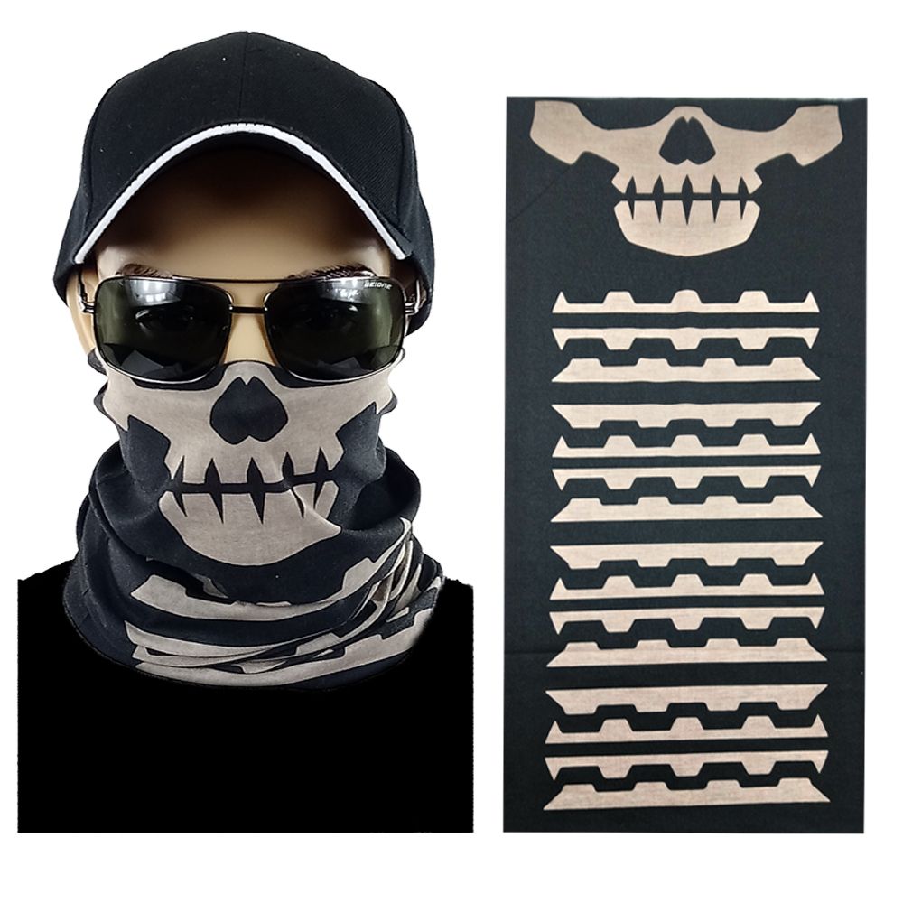 Skull Multi-function Seamless Tube Bandana 12 PACK