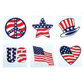 USA Temporary Tattoos Patriotic Bulk- 144pcs  9132