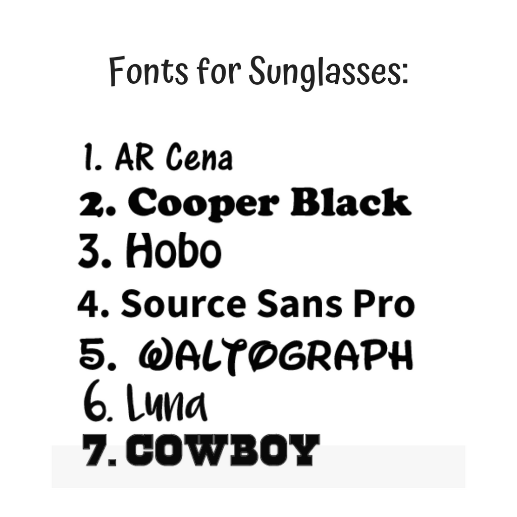 50th Birthday Party Custom Sunglasses | 50s Birthday Personalized Sunglasses ( Fonts in Picture Gallery)