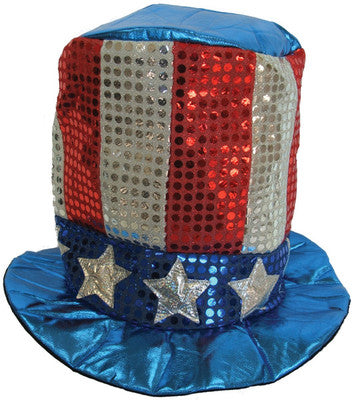 4th of July Sequin Top Hat 1355A