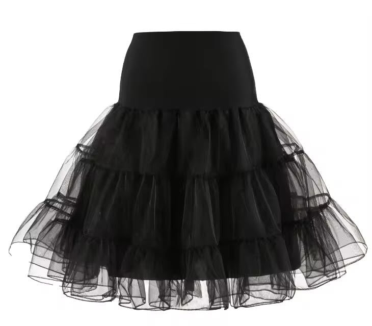 Black Petticoat Double Layer Tulle 8218a