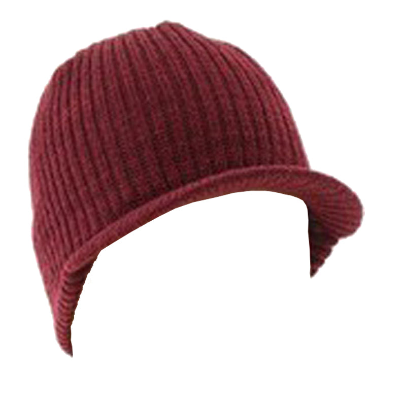 Beanie Visor Cap Burgundy 5779