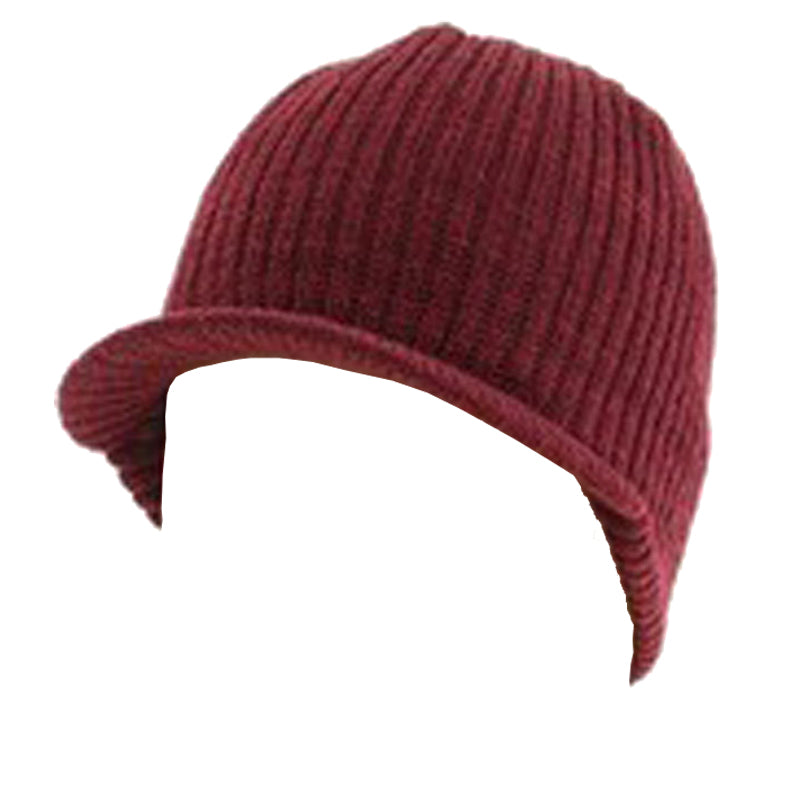 Beanie Visor Cap Burgundy 5779