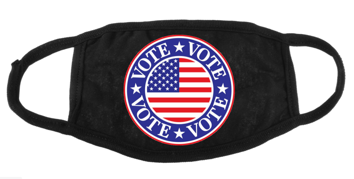 Vote Face Masks | Vote Mask | Voting Mask | Adult Double Ply Soft Cotton 763V