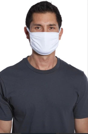 White Cotton Face Masks | Adult Size Double Ply Soft Cotton 10 PACK 70001FMBW
