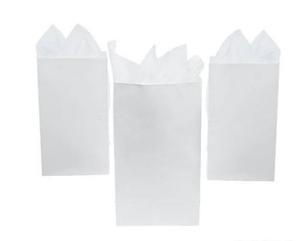 Mini Treat Bags White 3918WH 12 PACK