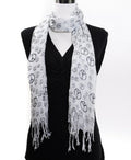 White Peace Sign Scarf 12 PACK 2015