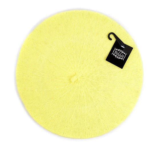 Yellow Beret 100% Wool 22.5" Standard Adult Size 1372Y
